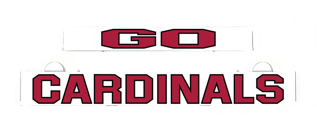 LumiSign GO Cardinals insert strip with red-and-black “CARDINALS” lettering