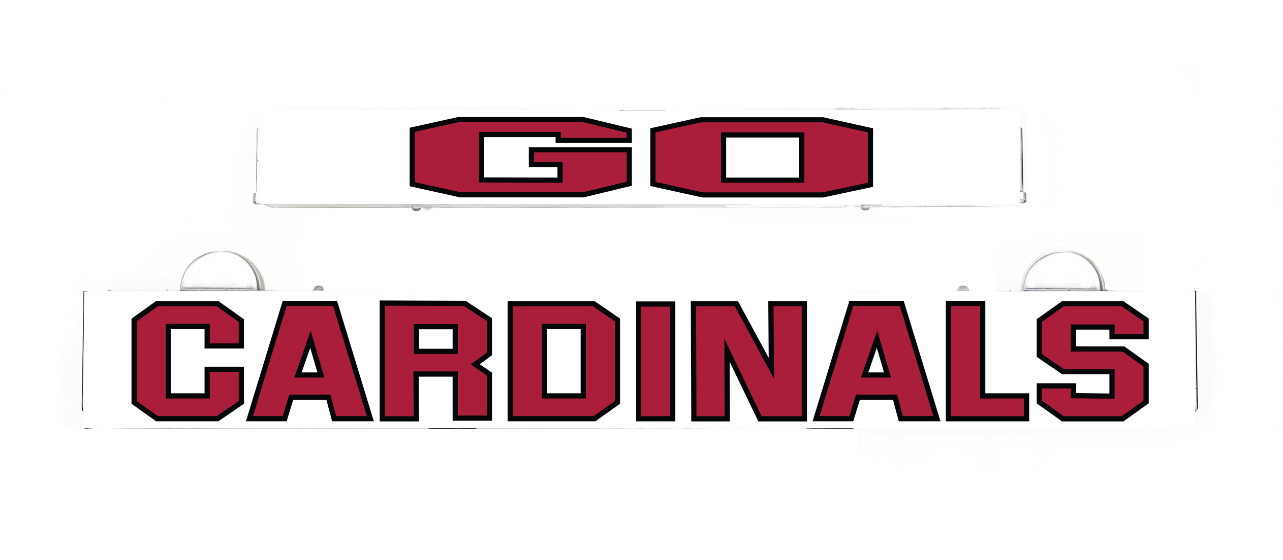 LumiSign GO Cardinals insert strip with red-and-black “CARDINALS” lettering
