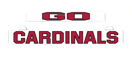 LumiSign GO Cardinals insert strip with red-and-black “CARDINALS” lettering