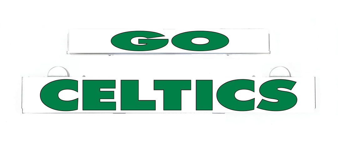 GO Celtics light-up insert with green GO and CELTICS lettering