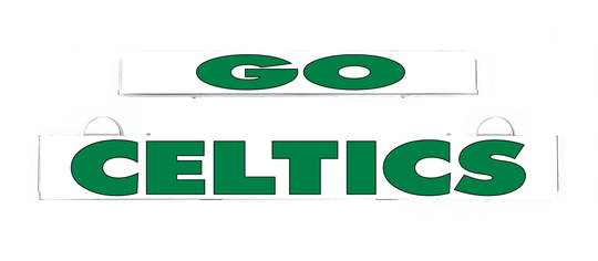 GO Celtics light-up insert with green GO and CELTICS lettering