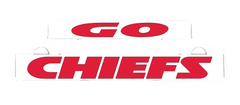Team logo light-up inserts with red GO CHIEFS text on clear backing