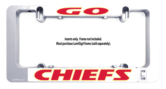 GO CHIEFS insert with large red CHIEFS logo on clear panel, frame not included