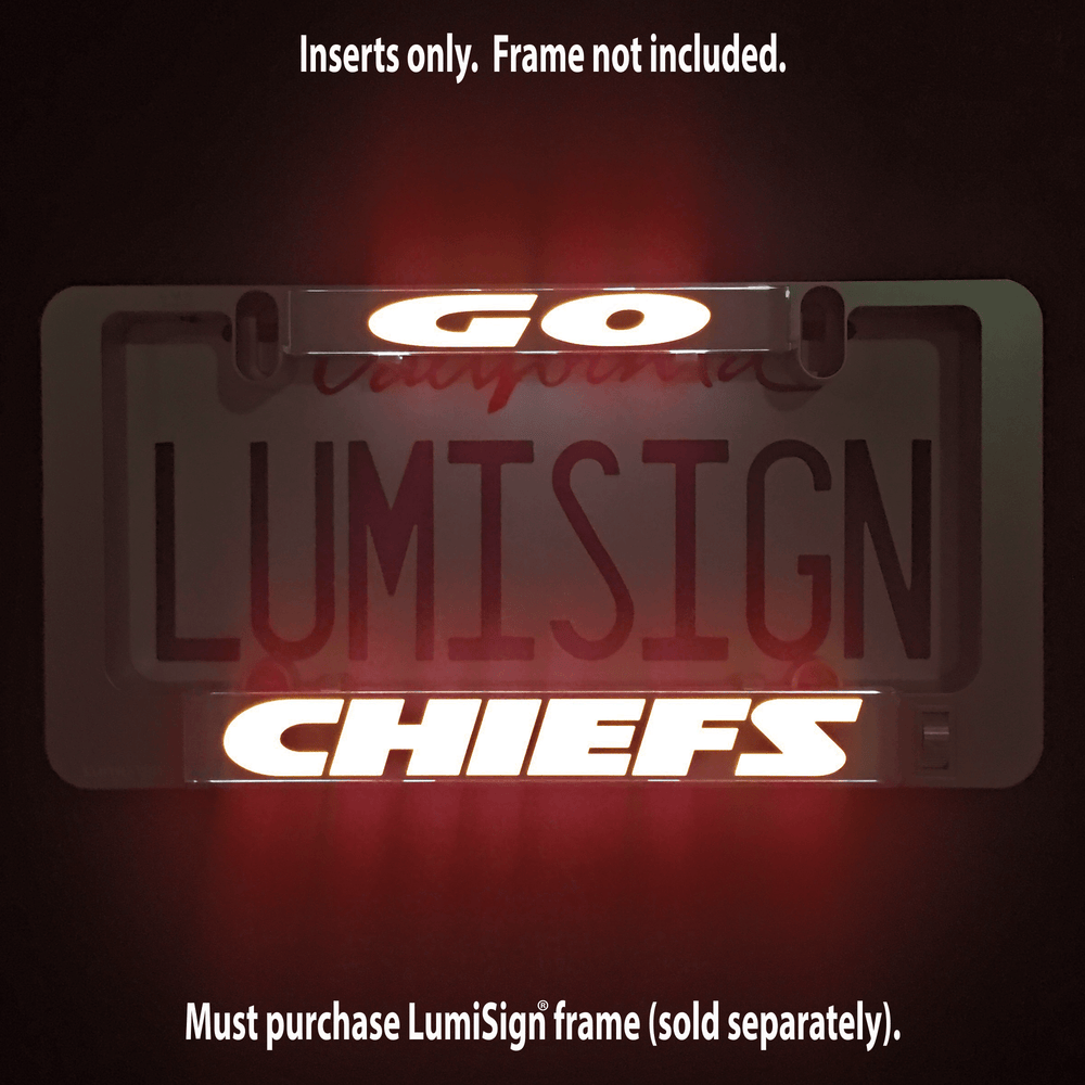 GO CHIEFS illuminated insert with red CHIEFS logo and GO mark, frame not included