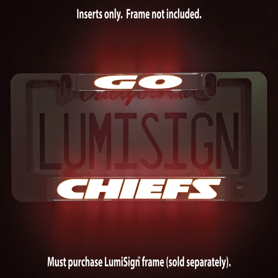 GO CHIEFS illuminated insert with red CHIEFS logo and GO mark, frame not included