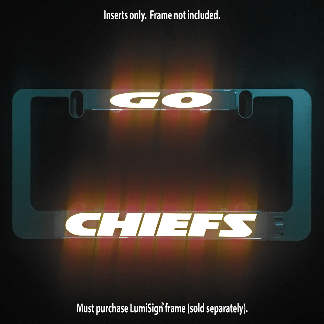 GO CHIEFS illuminated insert with red GO and CHIEFS logos, frame not included