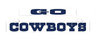 Go Cowboys light-up sign insert for LumiSign; inserts only, frame not included