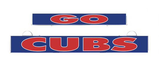Chicago Cubs illuminated insert letters for LumiSign, blue and red