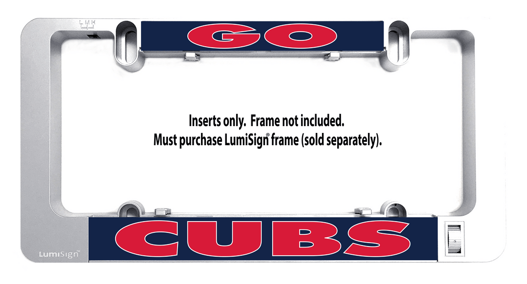 LumiSign Cubs insert panel with GO and CUBS logos, frame not included
