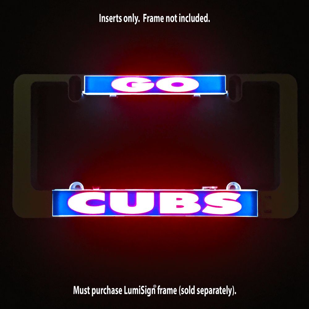 LumiSign Cubs illuminated insert bars with GO and CUBS logos