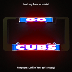 LumiSign Cubs illuminated insert bars with GO and CUBS logos