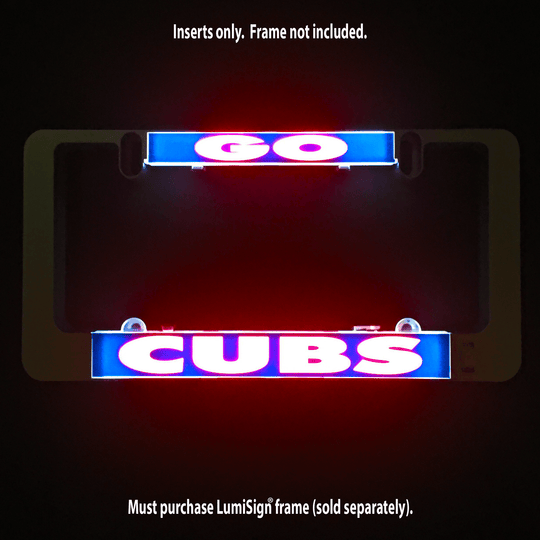 LumiSign Cubs illuminated insert bars with GO and CUBS logos