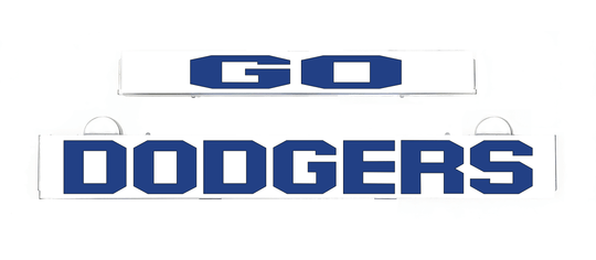 GO DODGERS light-up insert panel with blue DODGERS lettering