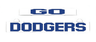 GO DODGERS light-up insert panel with blue DODGERS lettering