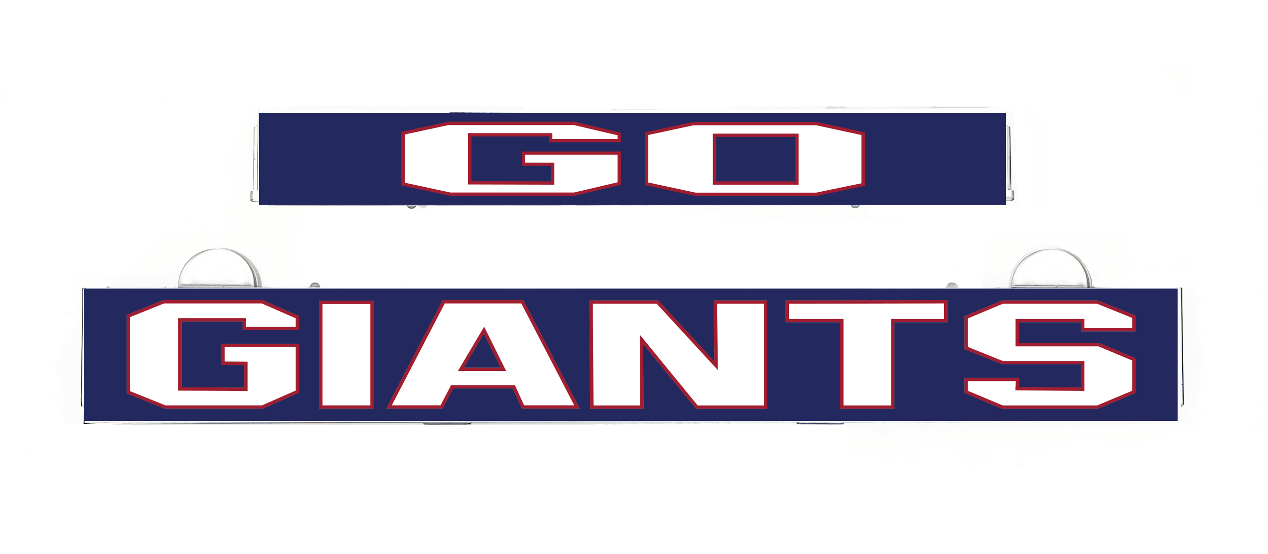 GO GIANTS LumiSign insert, flat blue panel with white and red logo