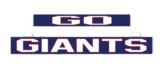 GO GIANTS LumiSign insert, flat blue panel with white and red logo