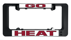 LumiSign frame holding GO HEAT insert plate with red letter shapes