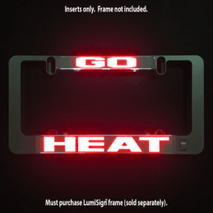 GO HEAT LumiSign insert lit in red, frame not included