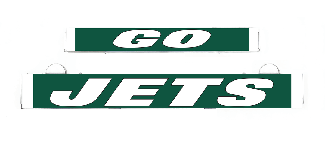 GO JETS LumiSign insert strip with GO and JETS logos
