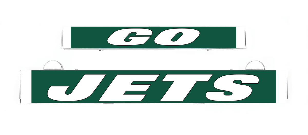GO JETS LumiSign insert strip with GO and JETS logos