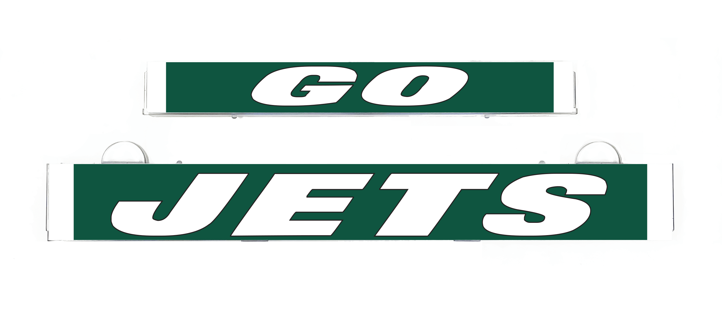 GO JETS LumiSign insert strip with GO and JETS logos
