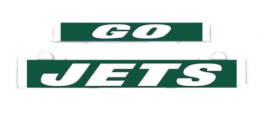 GO JETS LumiSign insert strip with GO and JETS logos