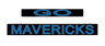LumiSign GO Mavericks insert panel with blue GO logo and MAVERICKS lettering