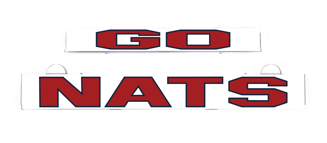 GO Nationals LumiSign insert, red and white 'NATS' letter strip