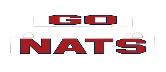 GO Nationals LumiSign insert, red and white &
