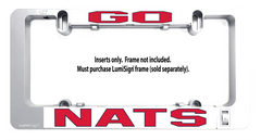 GO Nationals LumiSign insert in silver holder, 'NATS' letters shown