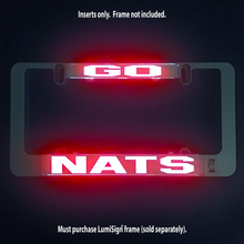 Load image into Gallery viewer, Go-Nationals-LumiSign-license-plate-frame-night-main-Swatch
