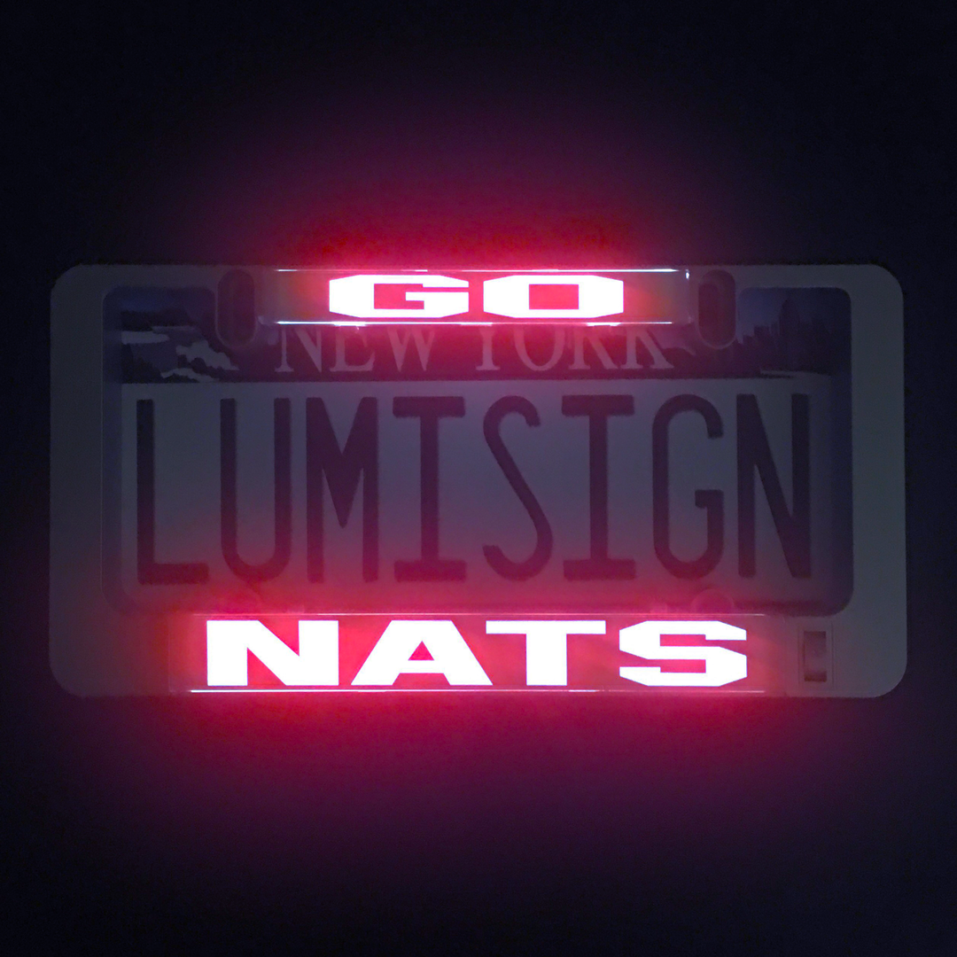 GO Nationals LumiSign insert with glowing red &