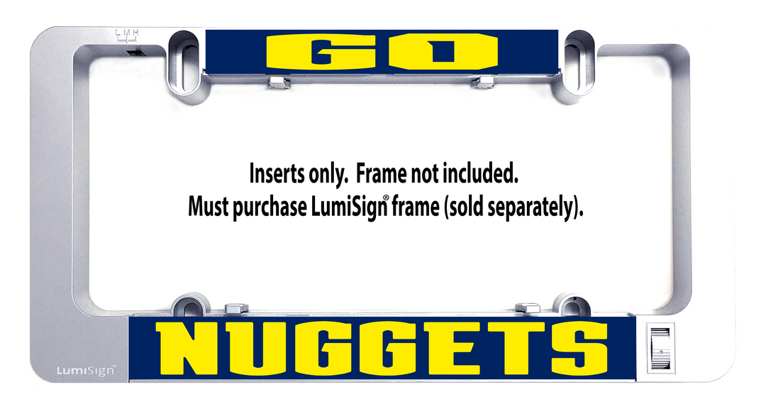 LumiSign NUGGETS insert panel with yellow lettering, inserts only