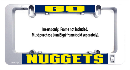 LumiSign NUGGETS insert panel with yellow lettering, inserts only