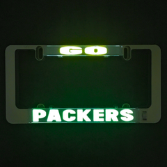 Illuminated LumiSign PACKERS logo insert with green lettering