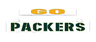 LumiSign PACKERS logo insert with green letters on white backing