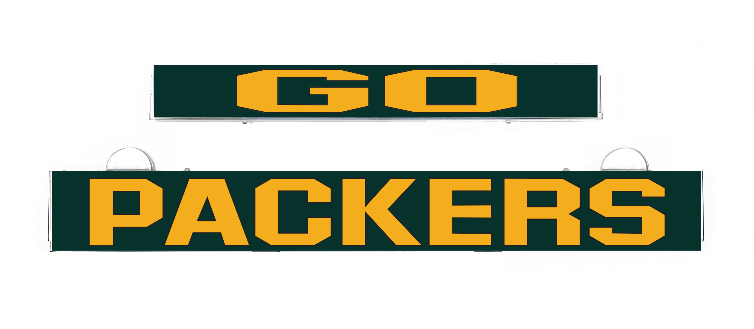 Green Bay Packers LumiSign insert panel set with GO and PACKERS logos