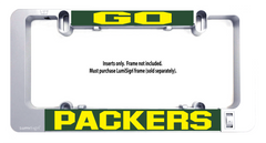 Green Bay Packers LumiSign light insert with GO and PACKERS branding, frame opening shown