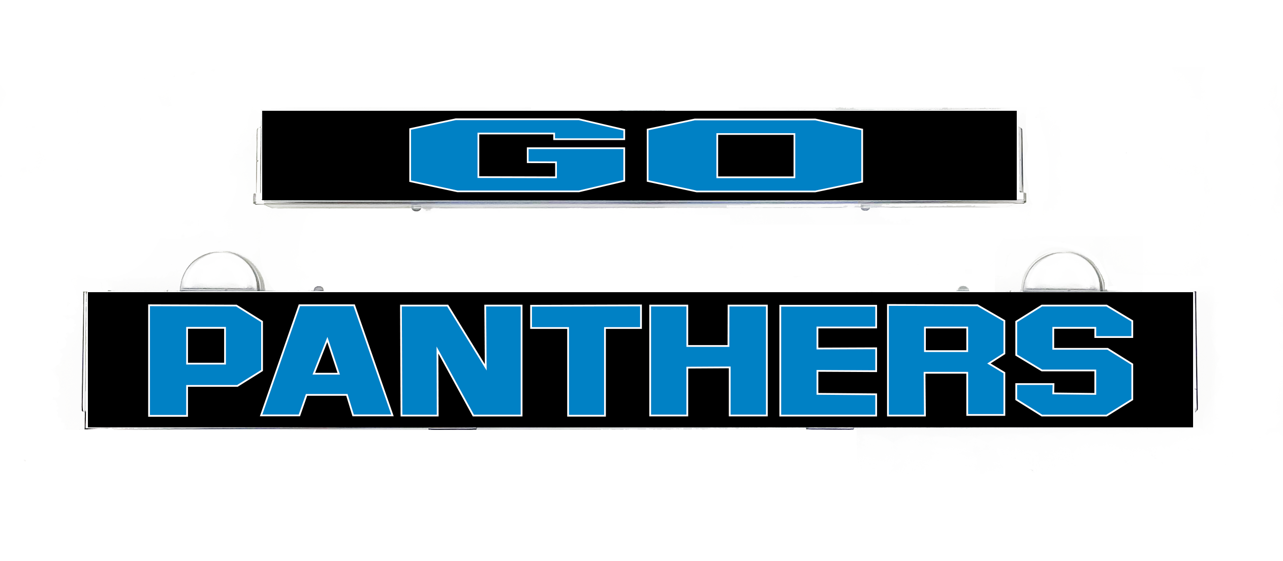 GO Panthers LumiSign insert panel with blue “PANTHERS” lettering