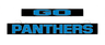 GO Panthers LumiSign insert panel with blue “PANTHERS” lettering
