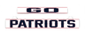 GO PATRIOTS LumiSign insert strip with 'PATRIOTS' logo lettering