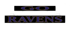 Ravens GO LED sign insert with gold RAVENS lettering