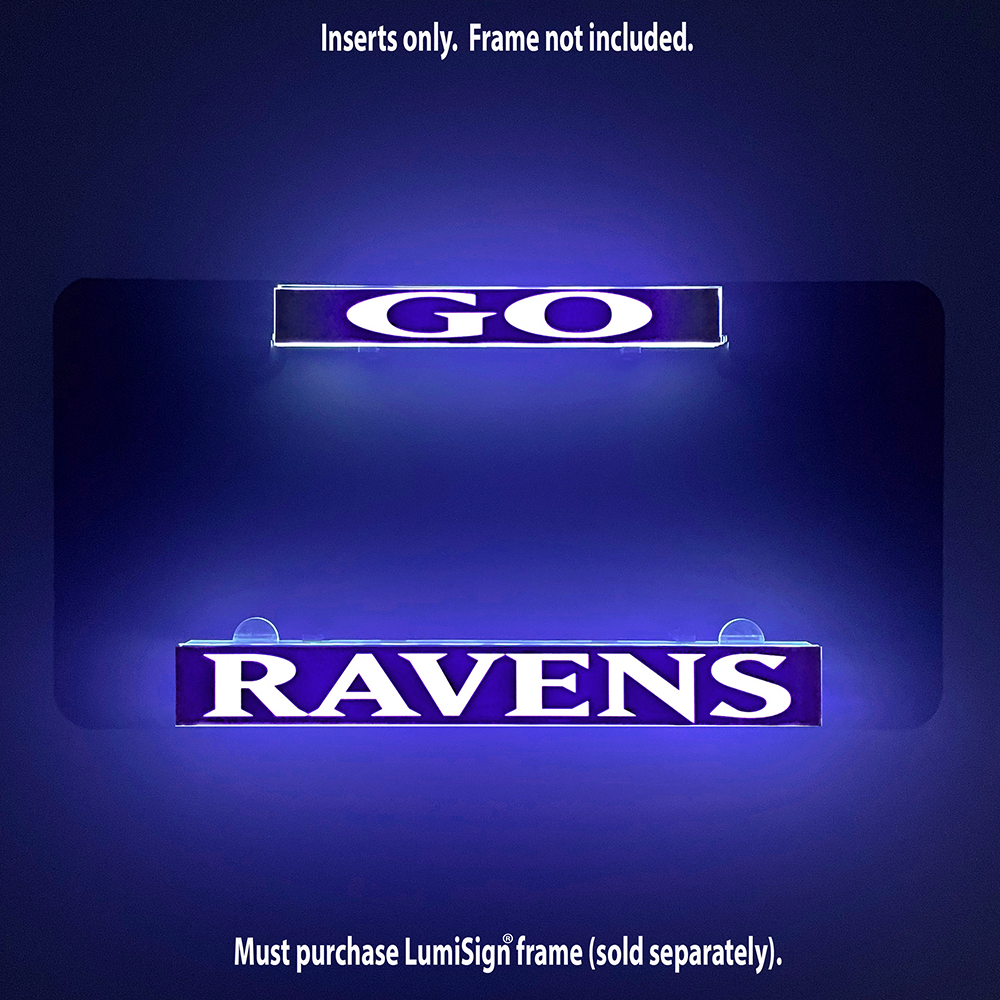 Illuminated GO and RAVENS LED sign insert