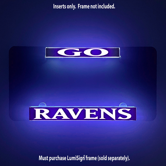 Illuminated GO and RAVENS LED sign insert
