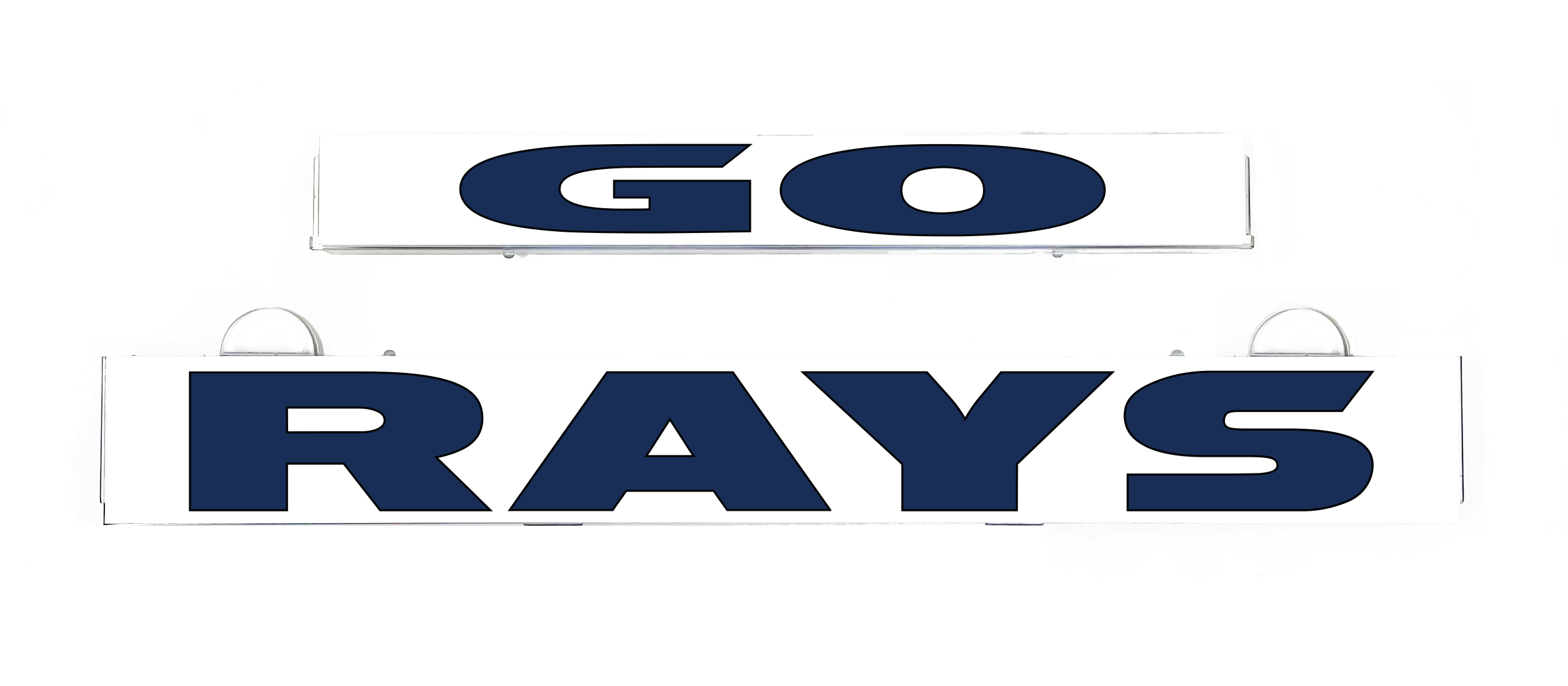 LumiSign GO RAYS insert panel with GO and RAYS branding