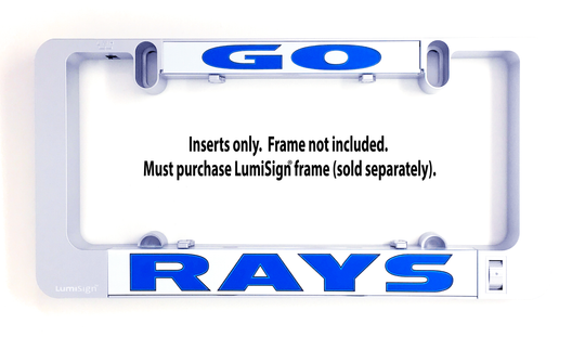 LumiSign GO RAYS insert with printed insert-only message, frame not included