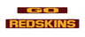 REDSKINS LumiSign insert strip with yellow lettering on dark red