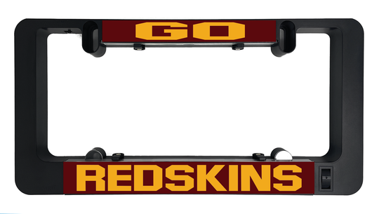 LumiSign insert backing with REDSKINS lettering and GO graphic in black frame