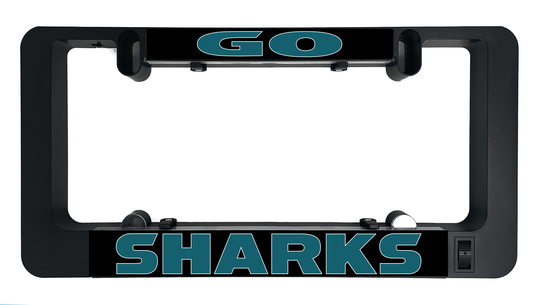 GO SHARKS LumiSign insert panel with teal GO header and SHARKS nameplate