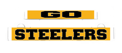 GO STEELERS LumiSign insert set: yellow GO and STEELERS panels, no frame